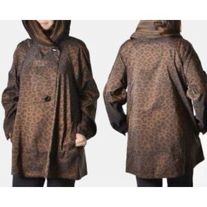 MYCRA PAC NOW Reversible Donatella gorgeous leopard print jacket/matching purse